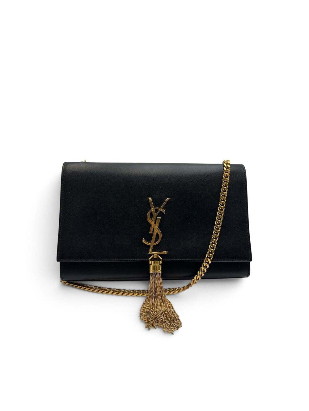 Saint Laurent Kate Medium Tassel Bag Black Leather & Gold